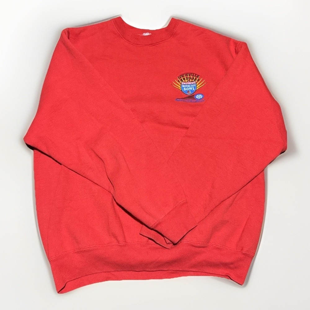 Vintage University Of Louisville 1998 Motor City Bowl Large Sweater